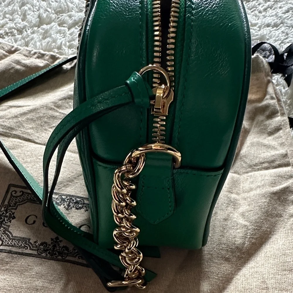 Green Quilted Leather Crossbody Bag - Picture 4 of 8